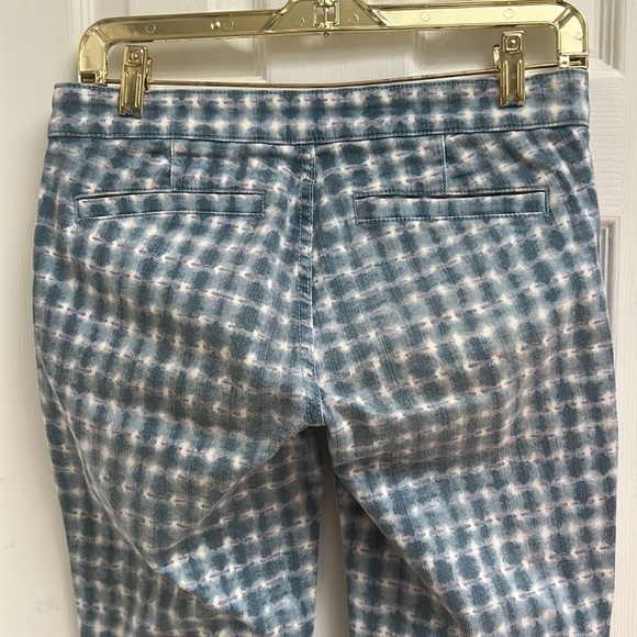 Tory Burch Slim Straight Leg Cotton Twill Pants - Picture 4 of 8